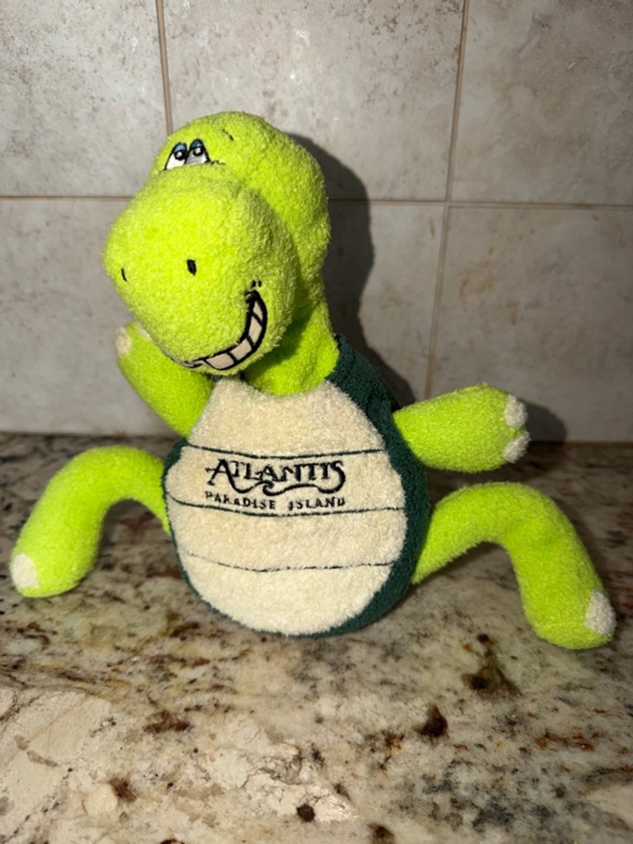 Deedle Dudes Green Turtle Singing Plush Atlantis Paradise Island