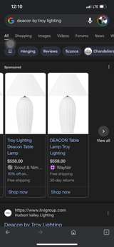 White Ribbed Swirl Ceramic Table Lamp - Image 2