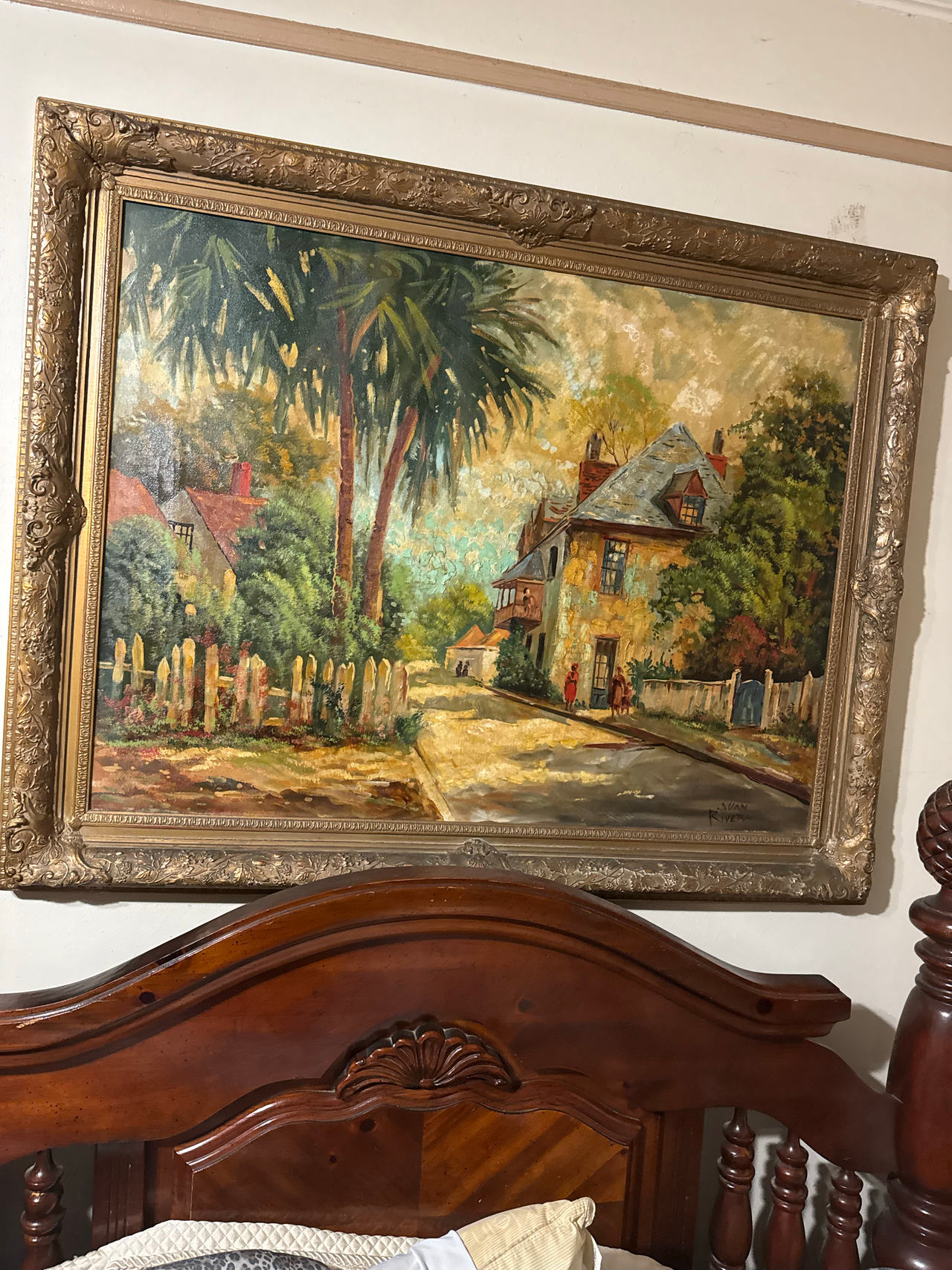 Framed Landscape Oil Painting