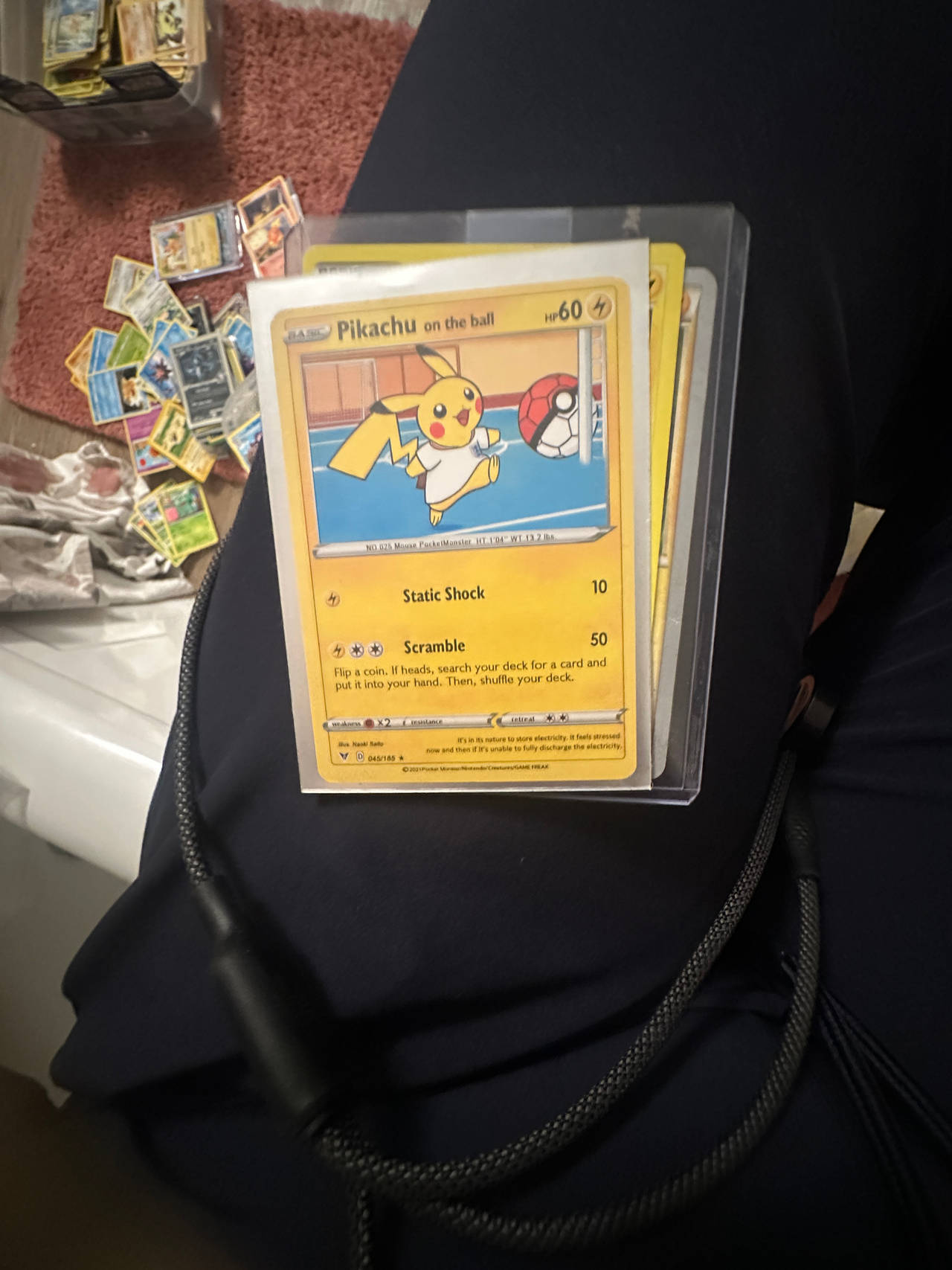 Pikachu on the Ball Pokémon Card
