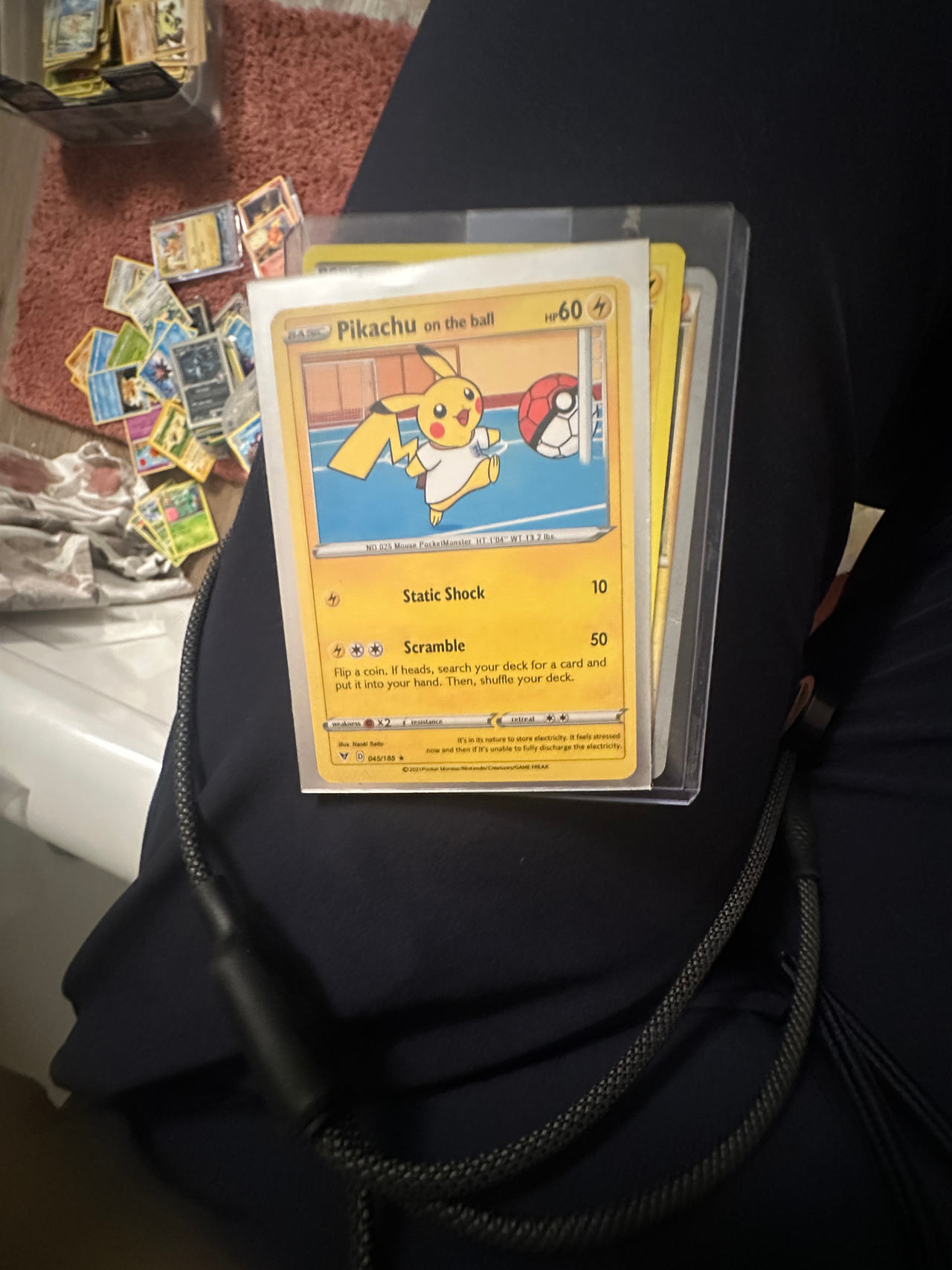 Pikachu on the Ball Pokémon Card