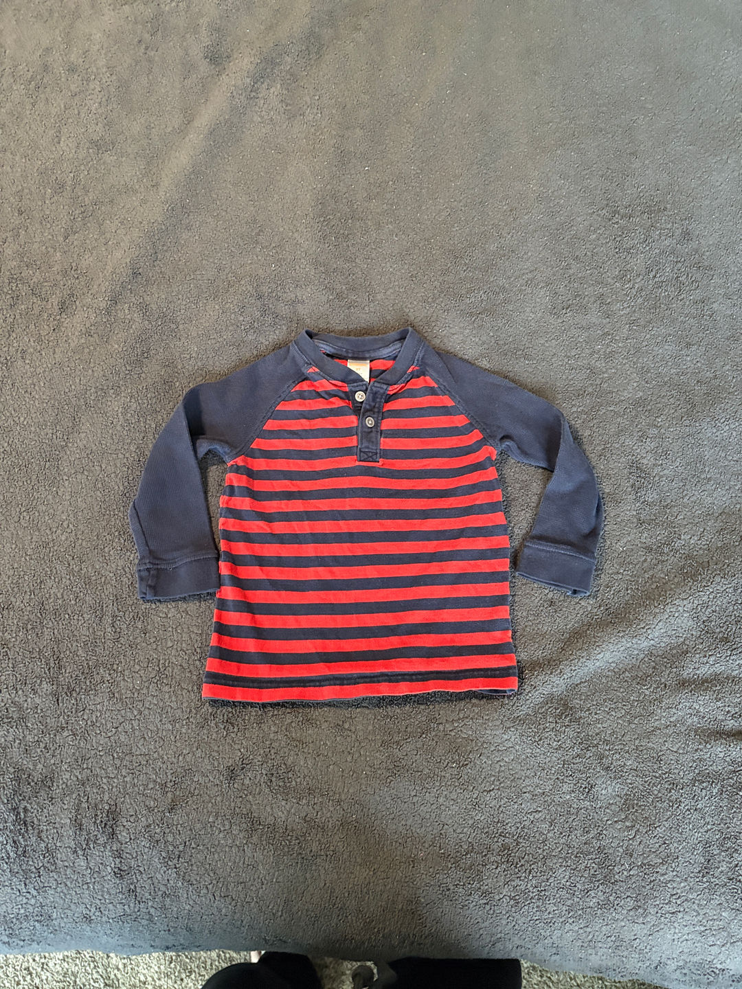 Gymboree Boys Striped Raglan Henley Shirt