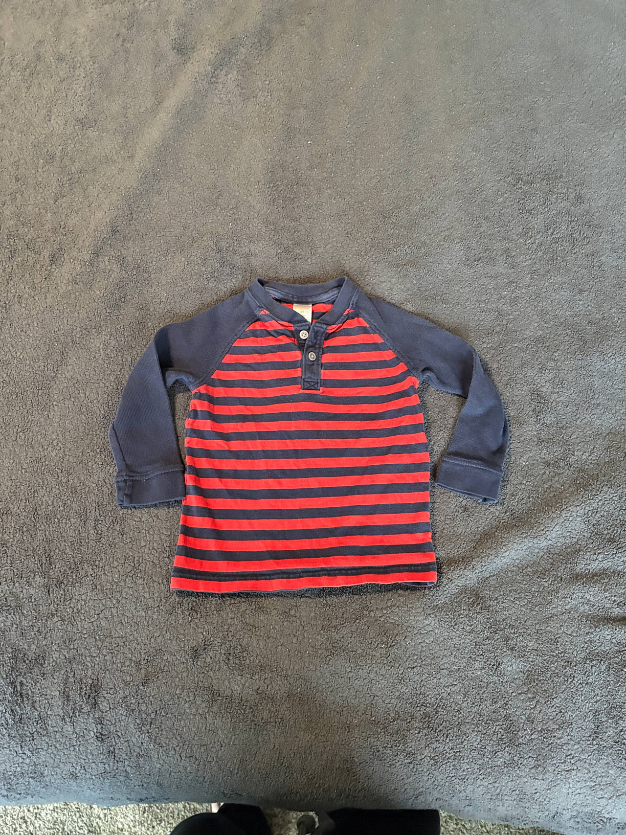 Gymboree Boys Striped Raglan Henley Shirt