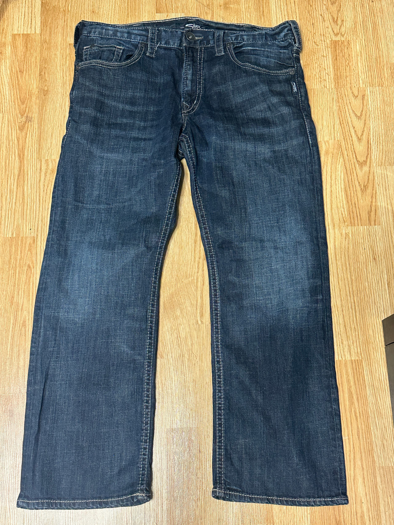 Men's Straight Leg Jeans Zac Silver