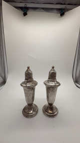 Sterling Silver Salt and Pepper Shakers 5" Weighted - Image 1