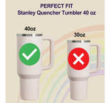 2PCS Handle Flip Straw Lid Replacement for Stanley 40 oz Tumbler, Spill Proof - Image 3