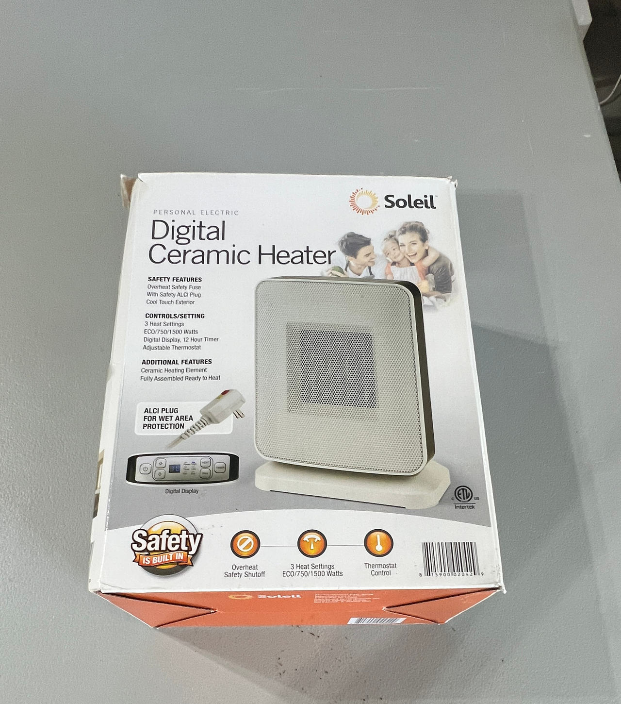 Soleil Personal Electric Digital Ceramic Heater