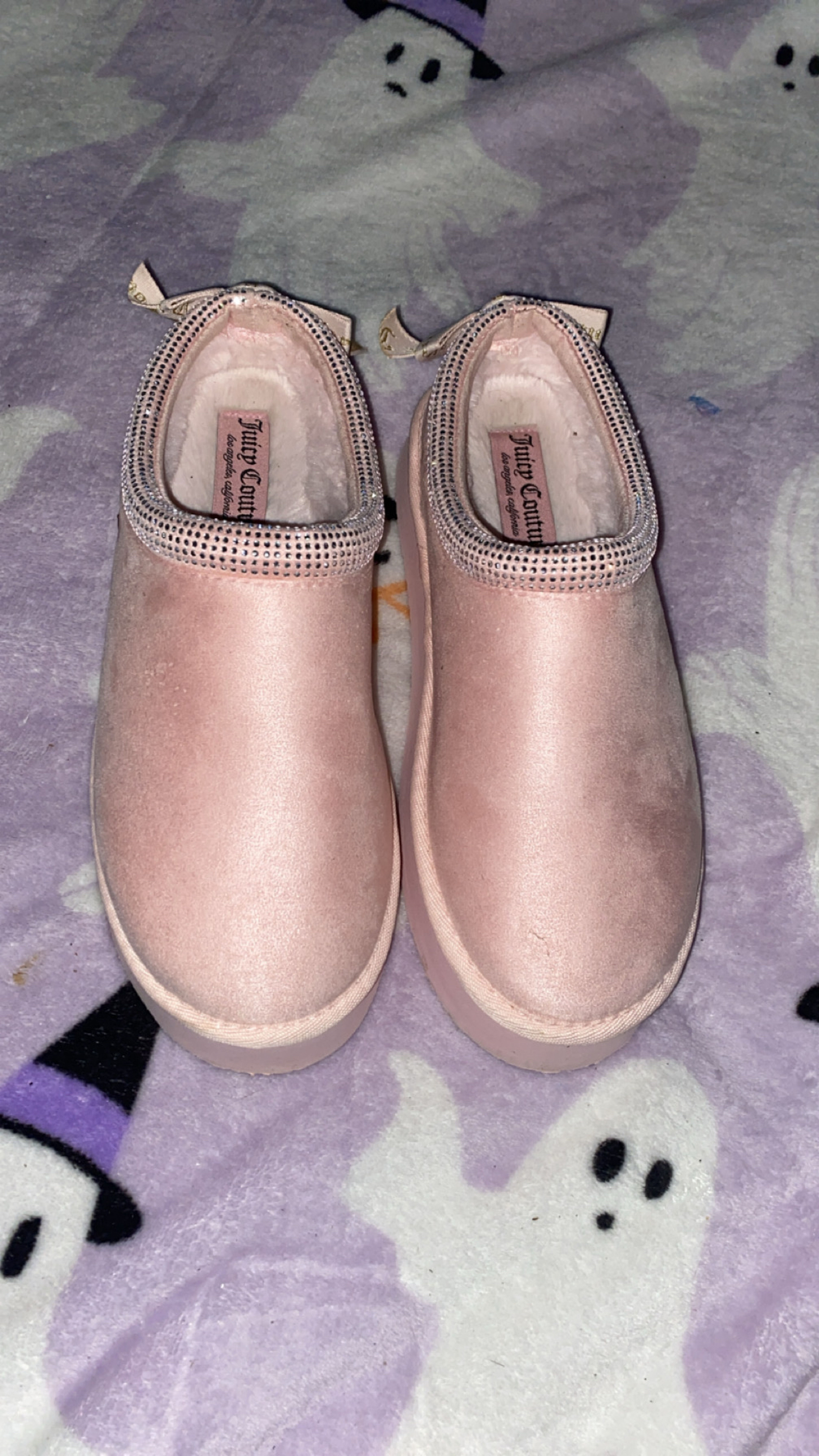 Juicy Couture Kyla Rhinestone Platform Slippers