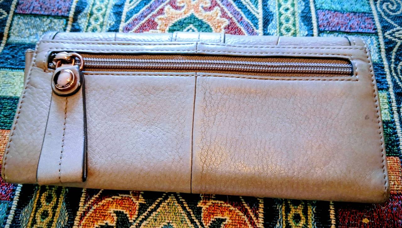B. Makowsky Leather Flap Wallet with Glove Tanned Leather