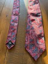 Ermenegildo Zegna Silk Necktie Red Blue Paisley - Image 5