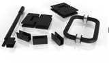 Matte Black Frameless Shower Door Hardware Kit - Image 1