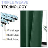 Ava Ever Green Blackout Curtains for Bedroom 96 Inches Long 2 Panels, 52x95" - Image 5