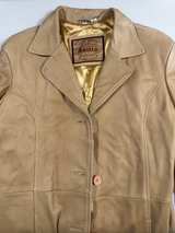 Angelo Vera Pelle Genuine Leather Coat Women’s Size 3XL Beige Jacket - Image 2