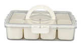 SIXRUN 2-PACK Condiment Serving Tray, Divided Serving Tray 8 Compartments - Image 3