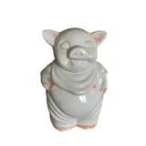 Shawnee Smiley Pig Cookie Jar with Blue Scarf - Image 1