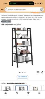 VASAGLE 4-Tier Storage Rack ELS45X Black - Image 1