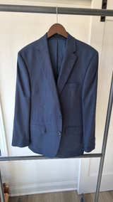Michael Kors Men's Blue Micro-Check Sport Coat - Image 2