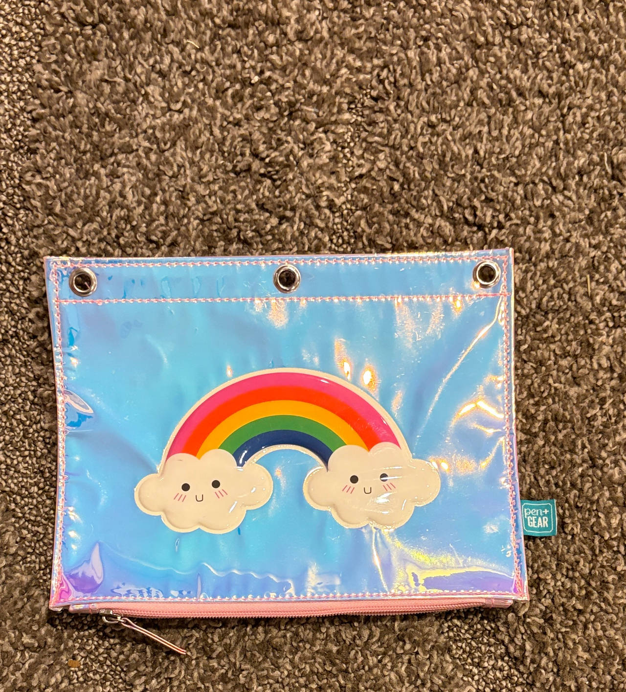 Pen + Gear Iridescent Rainbow Pencil Pouch