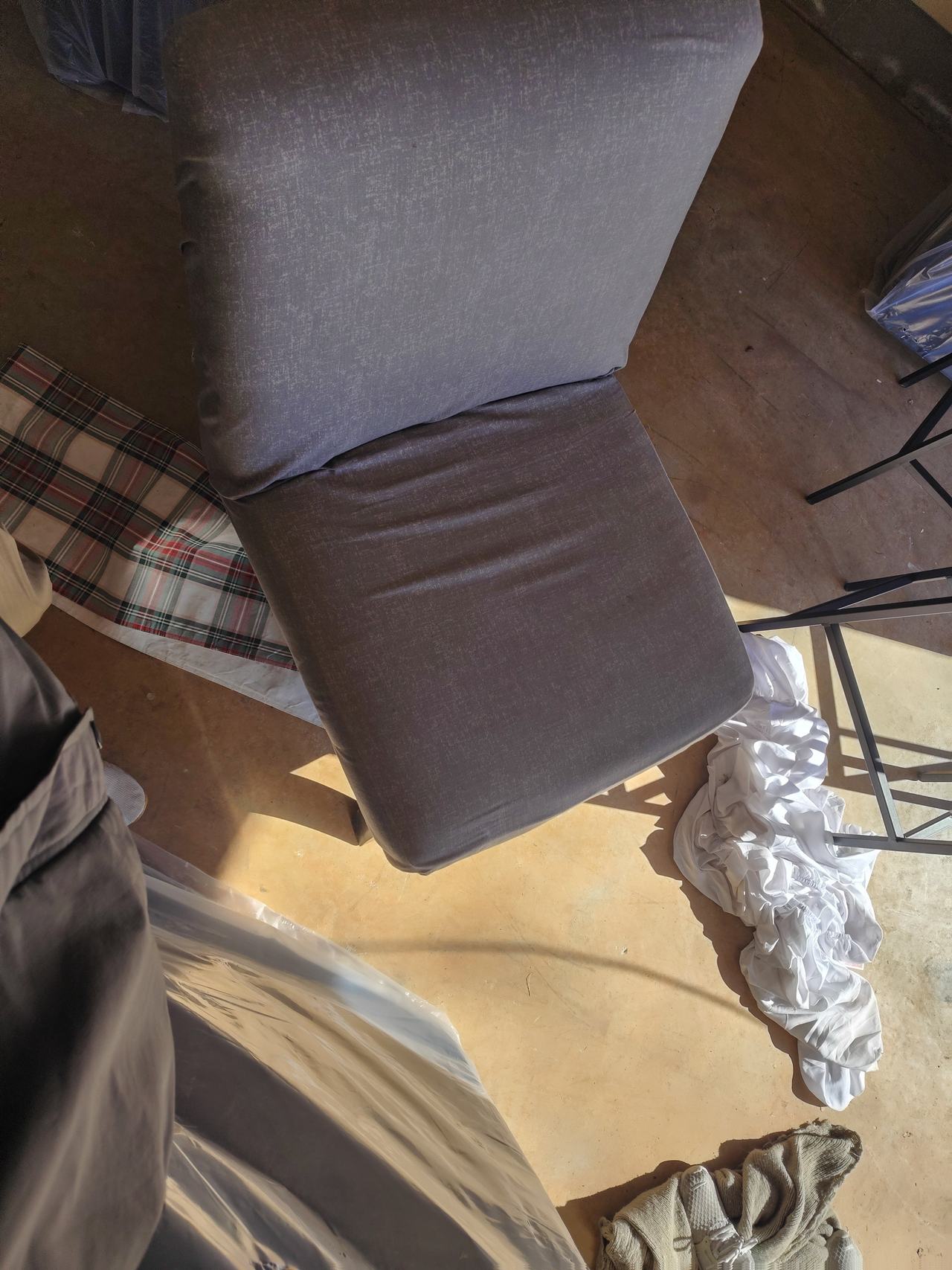 Grey Upholstered Parsons Dining Chair