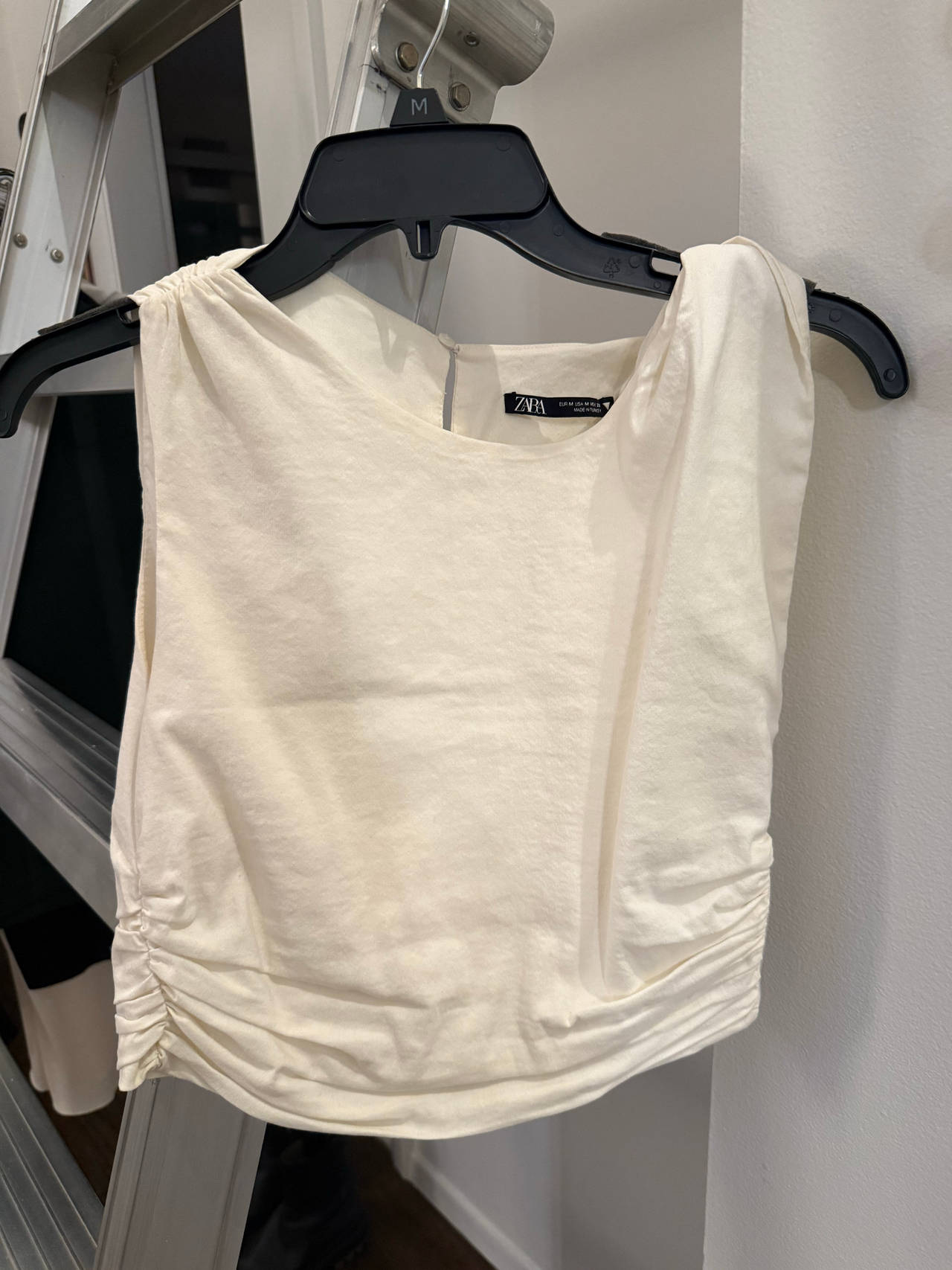 Zara Ruched Sleeveless Crop Top