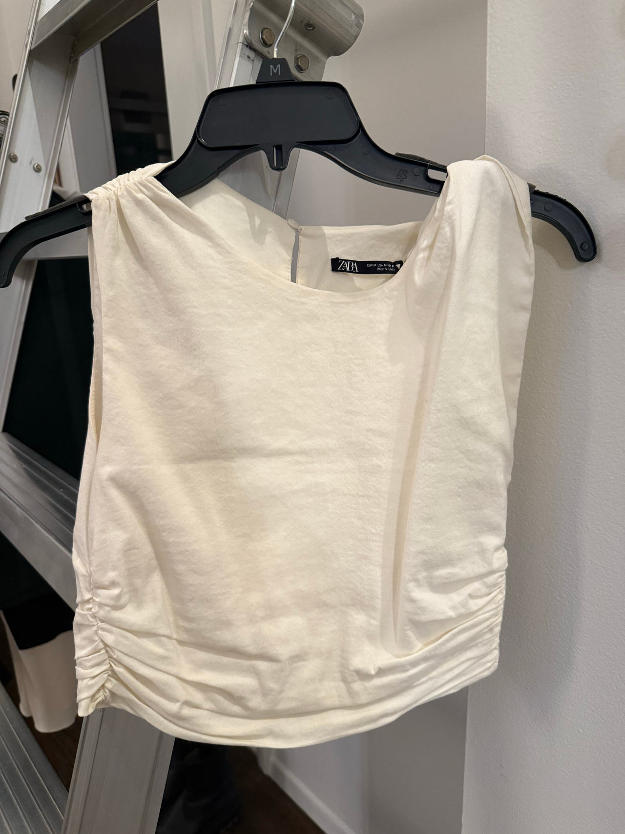 Zara Ruched Sleeveless Crop Top