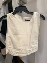 Zara Ruched Sleeveless Crop Top - Image 1