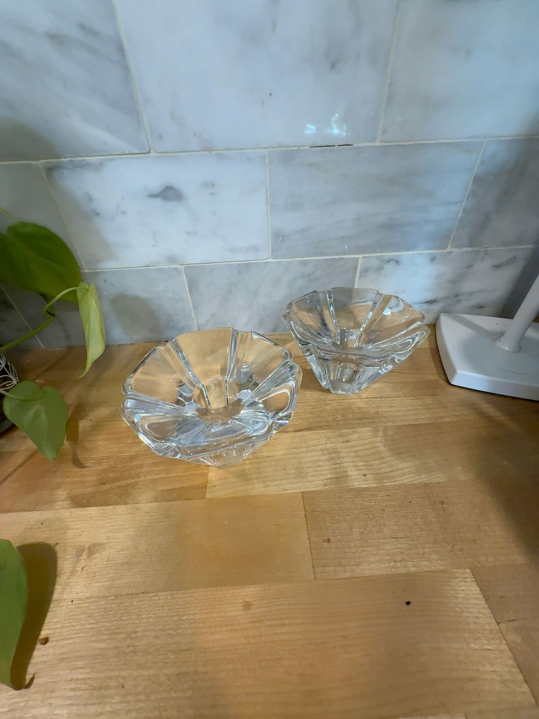 Orrefors Orion Crystal Candleholders by Lars Hellsten