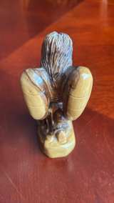 Hand-Carved Olive Wood Kneeling Angel Figurine - Image 3