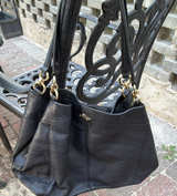 Coach Black Pebbled Leather Shoulder Bag - Image 1