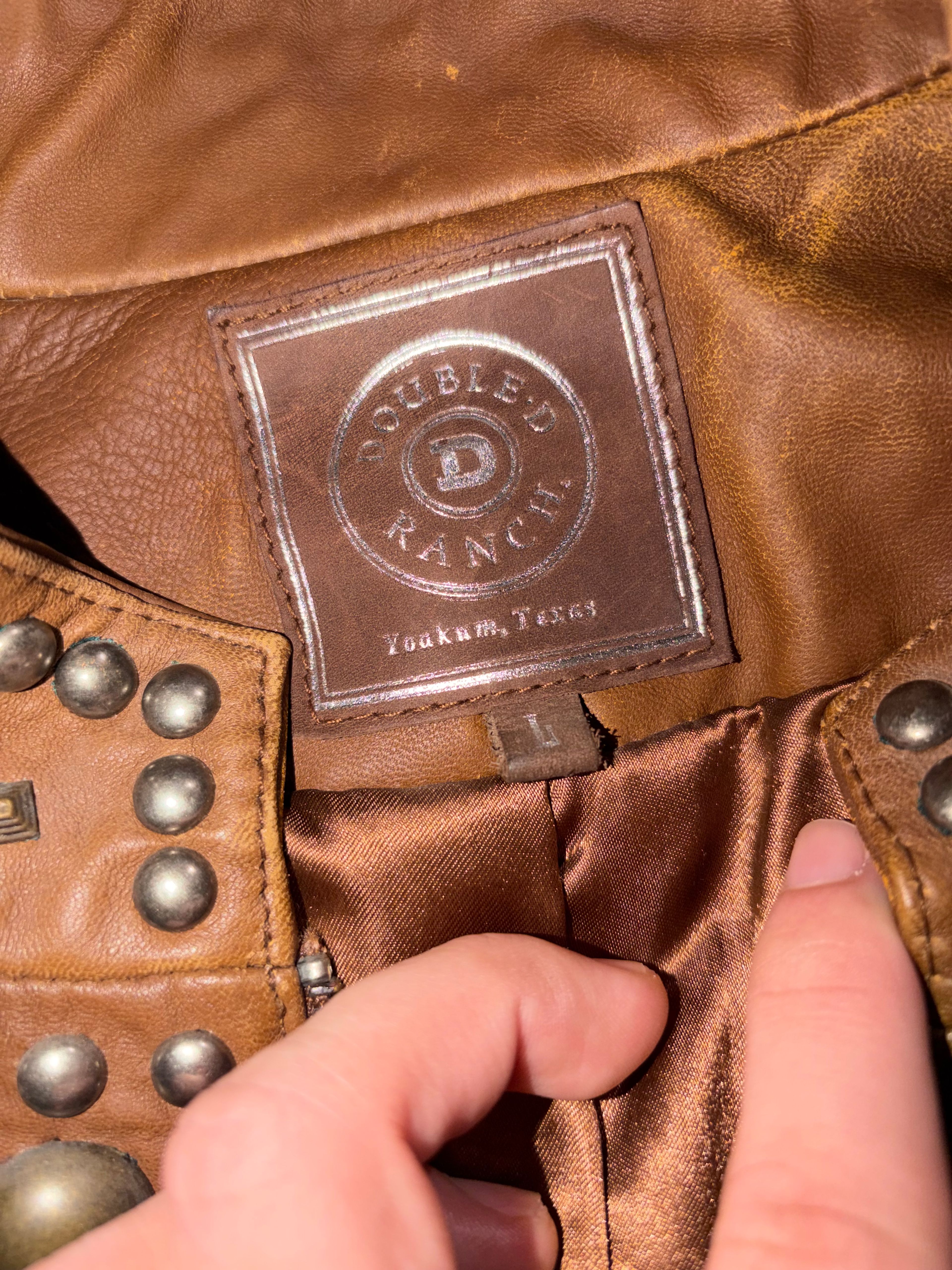 Double D Ranch Studded Leather Jacket - Image 4