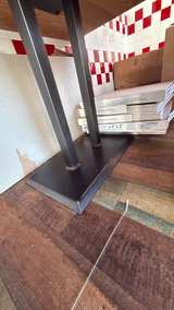 3 Solid Oak Restaurant Table with Metal Pedestal Base - Image 6