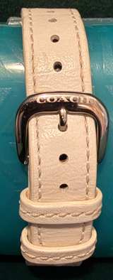 Coach Delancey White Leather Watch with Crystal Bezel - Image 3