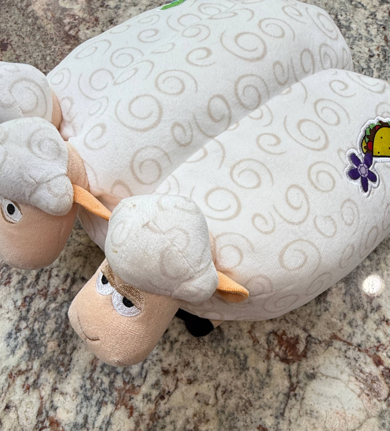 Serta Counting Sheep Double-Headed Plush with Taco Embroidery
