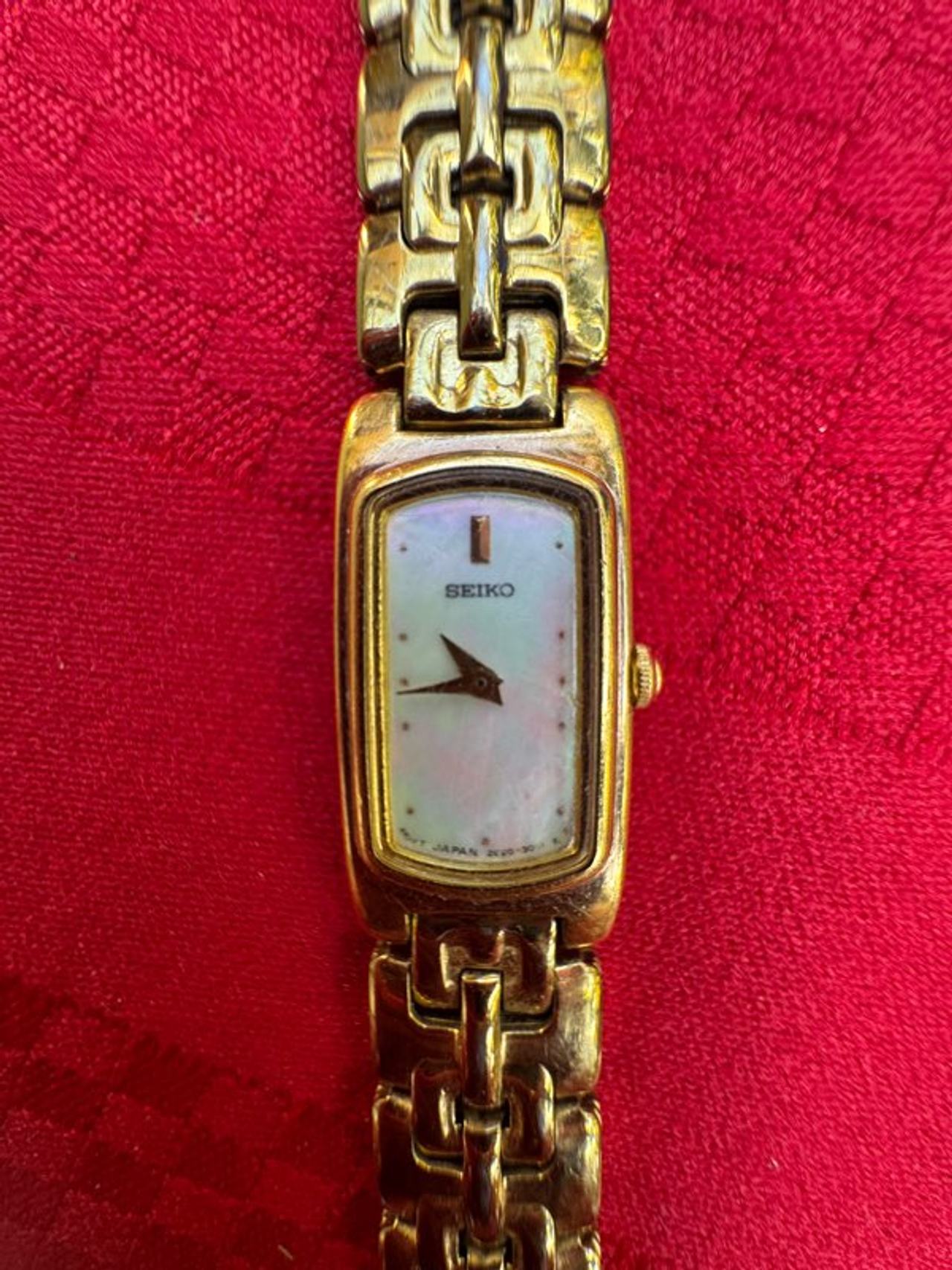 Seiko Women's Gold-Tone Rectangular Watch