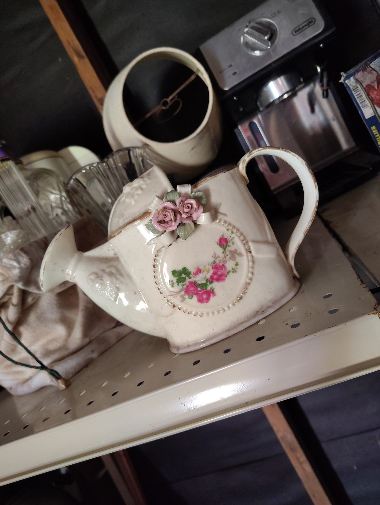 Vintage Style Ceramic Watering Can Decorative Teapot