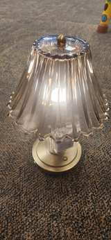 Vintage Style Pleated Glass Cordless Table Lamps - Image 1