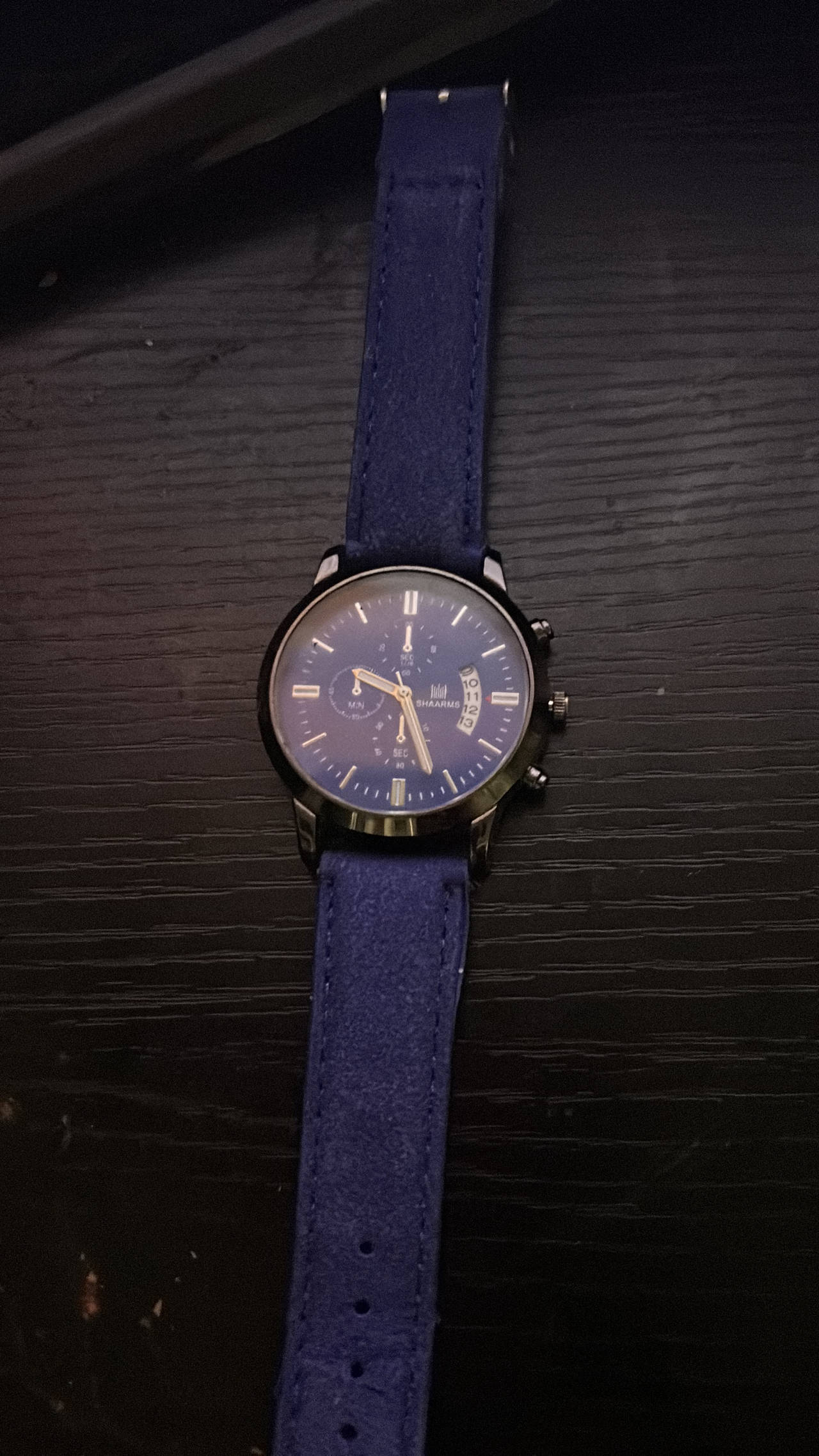 Shaarms Men's Blue Chronograph Watch