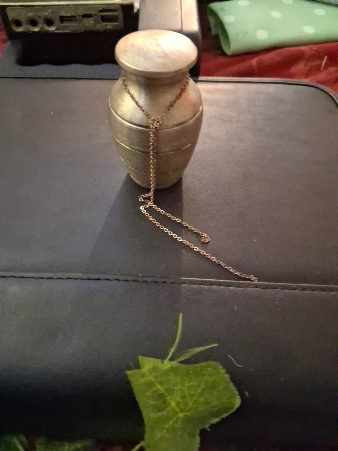 Small Brass Keepsake Urn for Human or Pet Ashes