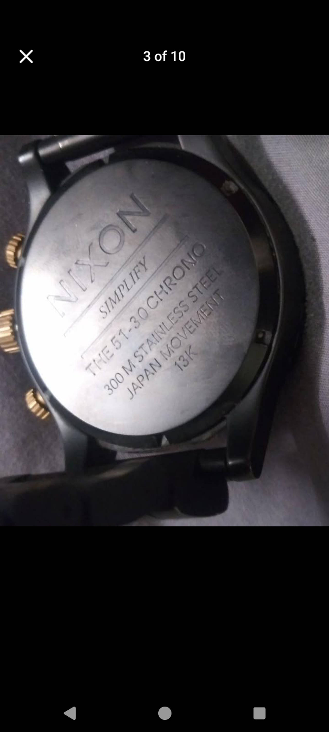 Nixon 48-20 Chrono Black/Gold Men's Watch