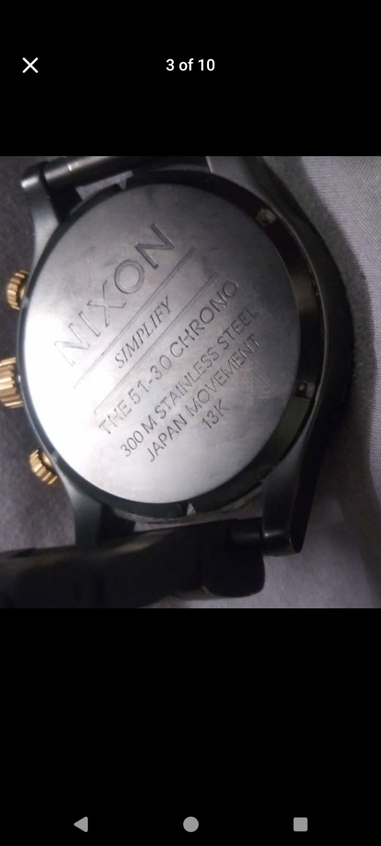 Nixon 48-20 Chrono Black/Gold Men's Watch