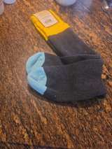 Neiman Marcus Hosiery Colorblock Boot Socks - Image 1