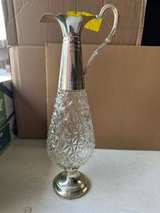 Vintage Silver Plated Glass Claret Jug Decanter - Image 1