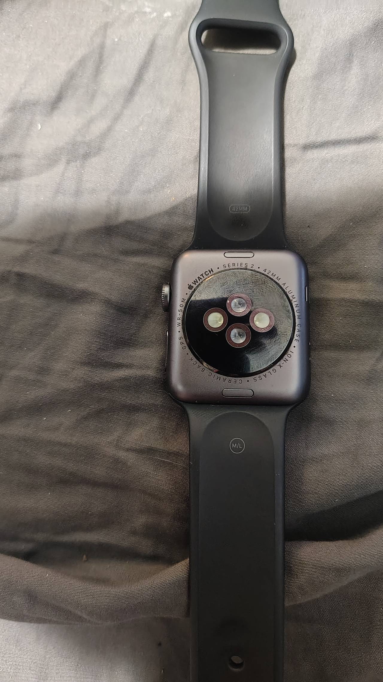 Apple Watch Series 1 42mm Space Gray Aluminum Case with Black Sport Band