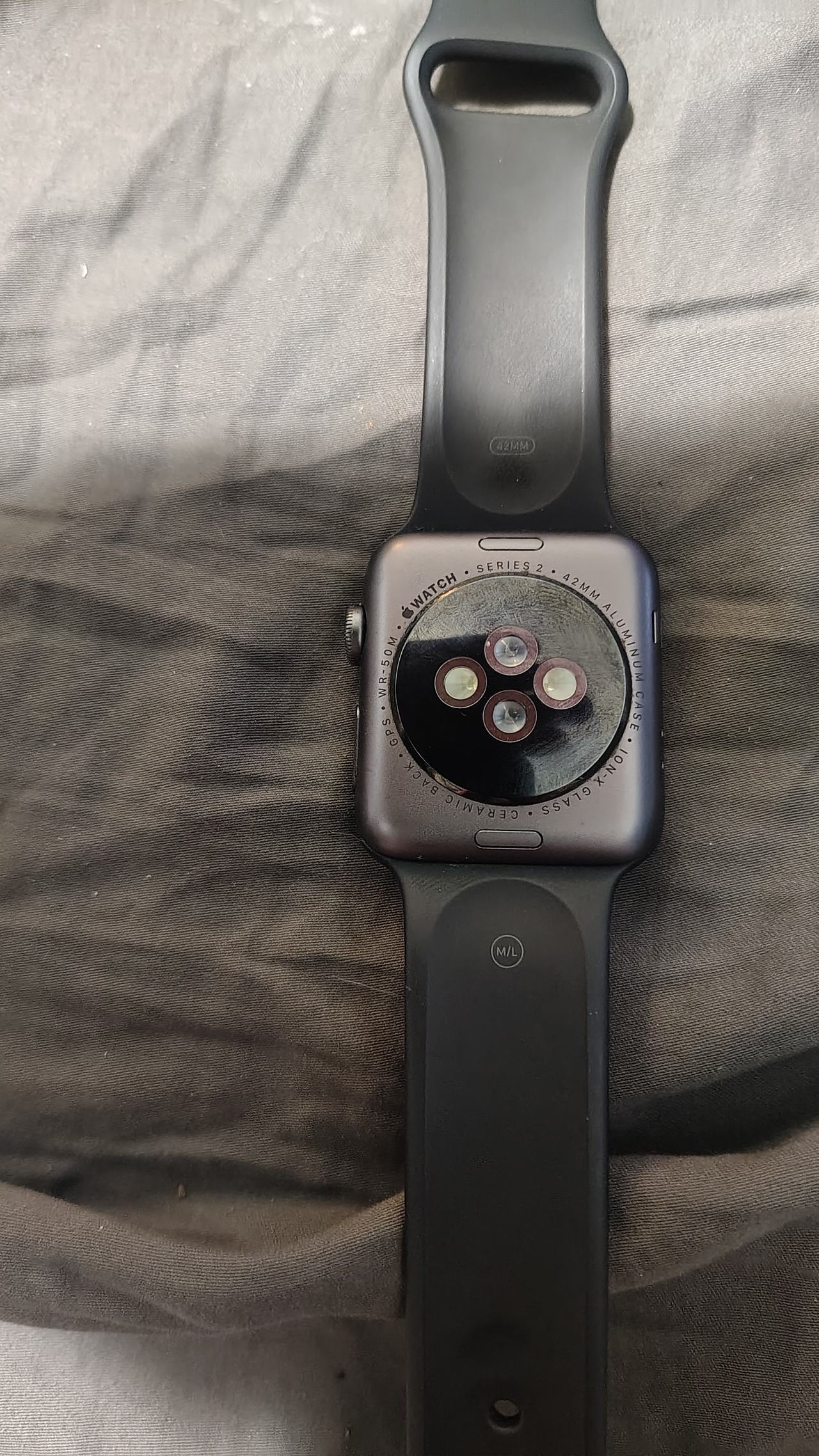 Apple Watch Series 1 42mm Space Gray Aluminum Case with Black Sport Band