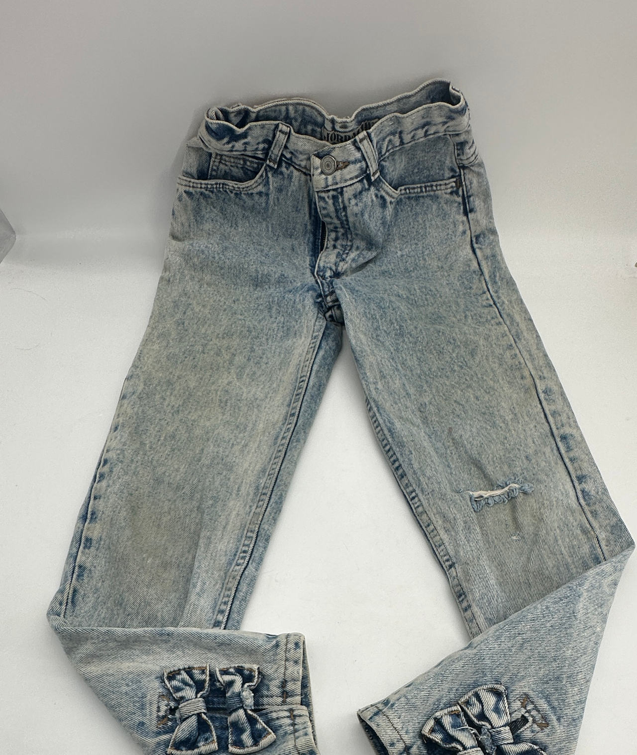 Jordache Vintage Acid Wash Bow Jeans