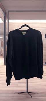 Tommy Bahama Men's Black V-Neck Silk Blend Sweater - Image 1