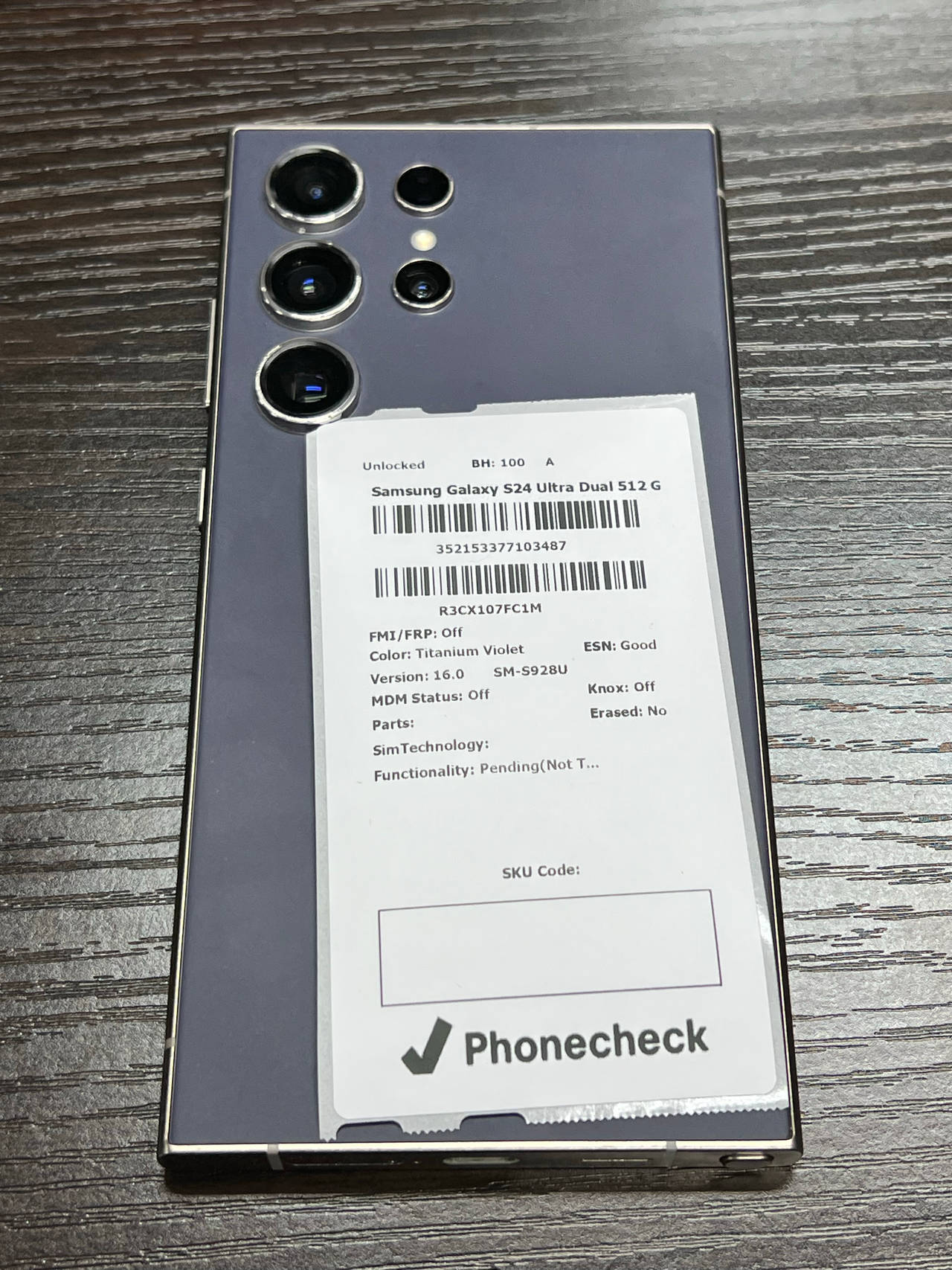 Samsung Galaxy S24 Ultra 512GB Titanium Violet Unlocked