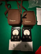 Simpson Teledata 8455A 8-Point Line Level Meter testers with cases - Image 1