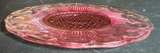Vintage Bartlett Collins US Glass Co Manhattan Red/Clear Glass 6" Plate - Image 3