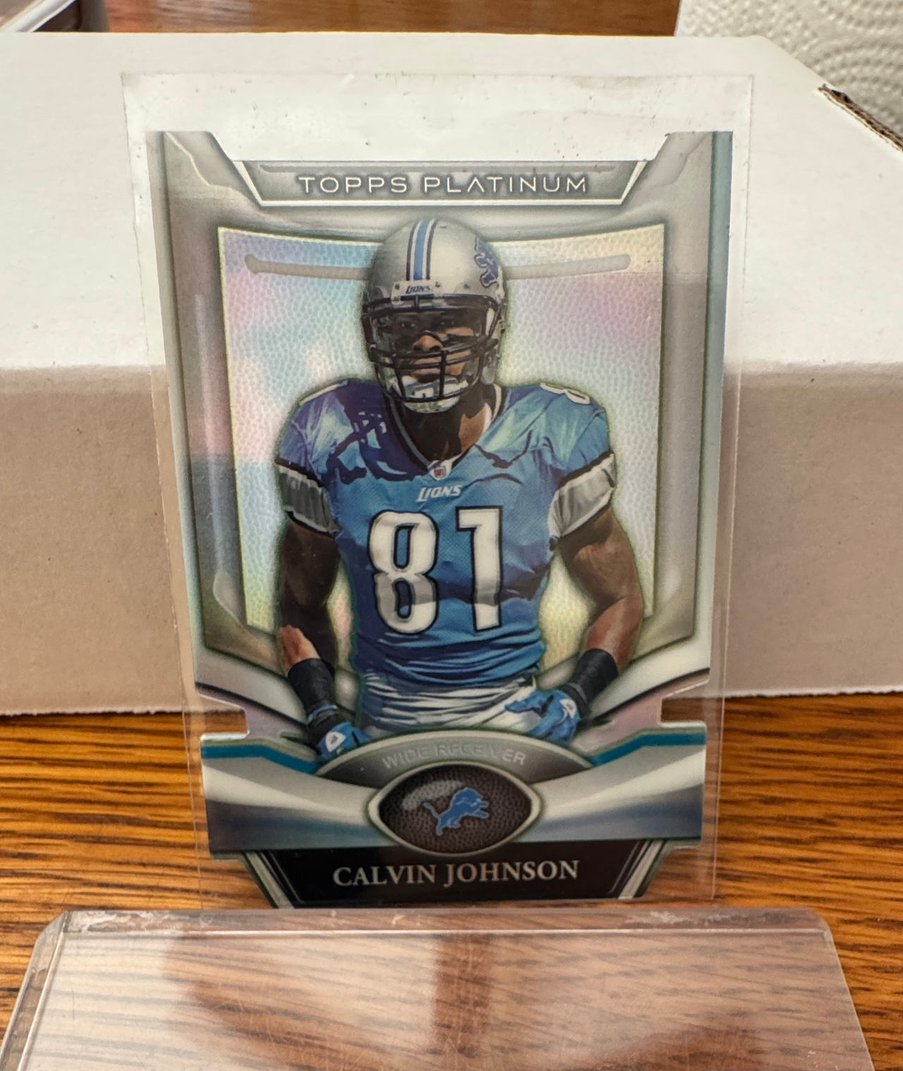 2011 Topps Platinum Refractor Calvin Johnson #50 Football Card